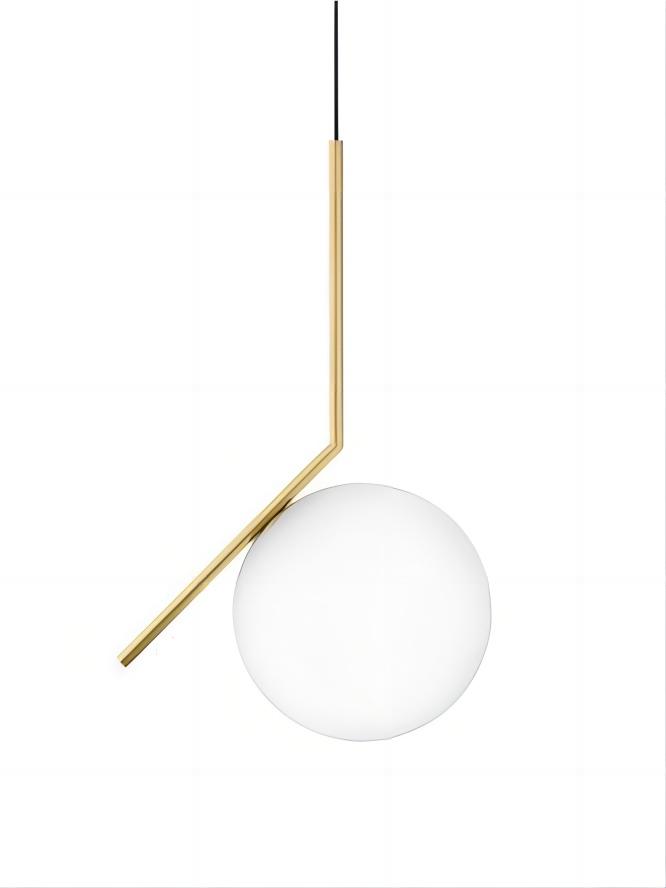 Glass Ball Brass Pendant Light